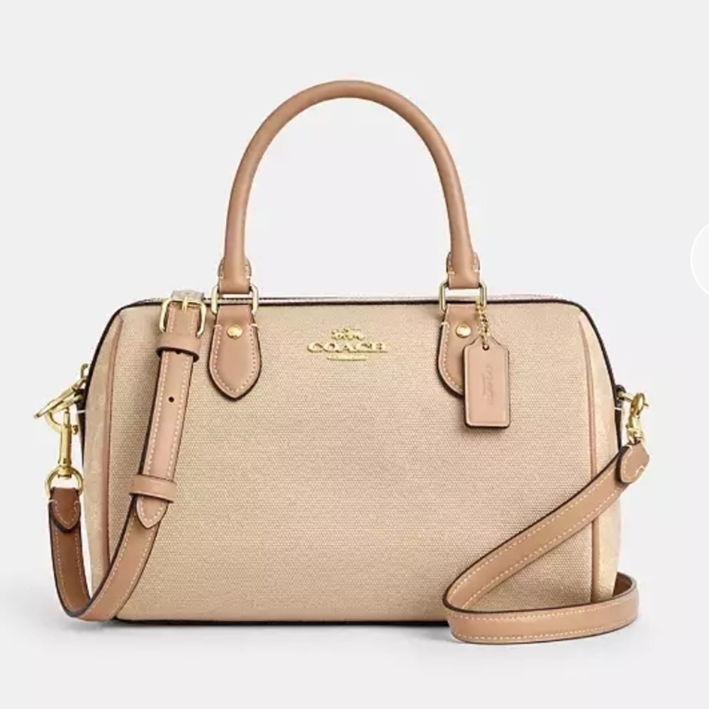 Coach Light Brown and Tan Satchel
